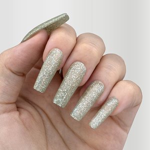 Nail Gel Polish No 195 Gold Glitter 10ml