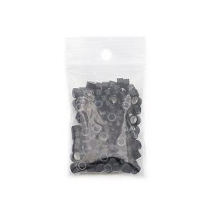 Micro Rings with Silicone Black 100pcs