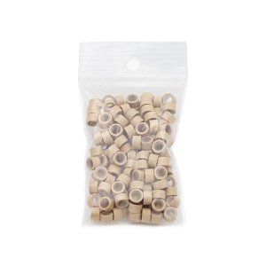 Micro Rings with Silicone Blonde 100pcs