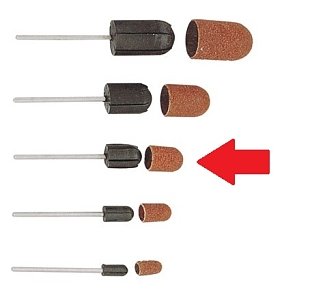 Schleifkappen 10mm #120 3Sk.