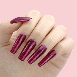 Ημιμόνιμο Βερνίκι Νυχιών Garnet Glamour Νο 232 Μπορντό Glitter 10ml