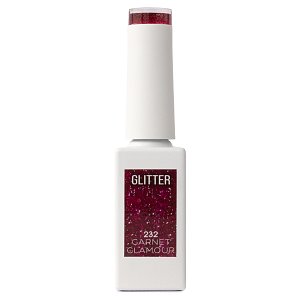 Ημιμόνιμο Βερνίκι Νυχιών Garnet Glamour Νο 232 Μπορντό Glitter 10ml