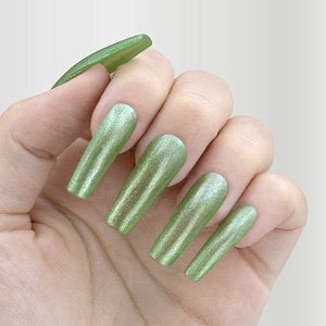 Nail Gel Polish No 240 Green Glitter 10ml