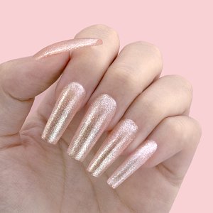 Ημιμόνιμο Βερνίκι Νυχιών Νο 247 Ροζ Ιριδίζον Glitter 10ml