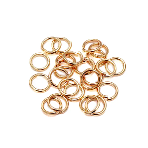 Rings for Hair Dreadlocks and Braids Gold 5mm 50pcs