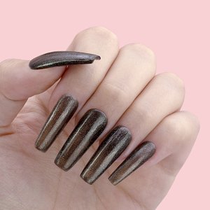 Nail Gel Polish No 268 Black Glitter 10ml