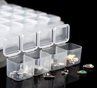 Case for Nail Art Accessories Plastic 28 Places