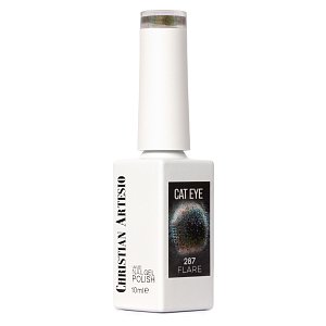 Nail Gel Polish No 287 Black with Gold Cat Eye 10ml