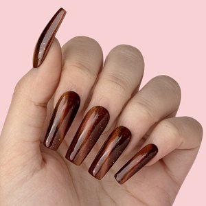 Nail Gel Polish No 289 Black with Orange Cat Eye 10ml
