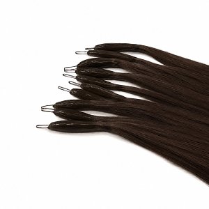 Nano Ring Haarverlangerungen #1B Dunkelbraun 50cm 10Stk