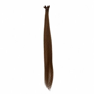Nano Ring Hair Extensions Natural Hair #4 Light Brown 50cm 10pcs