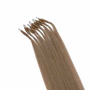 Nano Ring Hair Extensions Natural Hair #5A Ash Blonde 50cm 10pcs