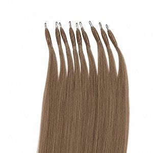 Nano Ring Hair Extensions Natural Hair #5A Ash Blonde 50cm 10pcs