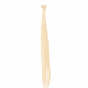 Nano Ring Hair Extensions Natural Hair #60A Light Blonde 50cm 10pcs