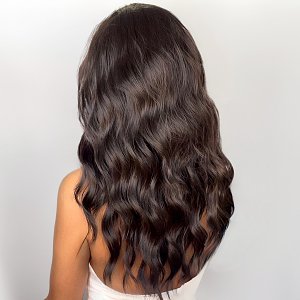 Synthetic Hair Wig Brown Long Frame
