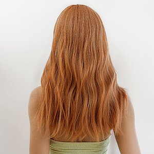 Synthetic Hair Wig Ginger with Fringe