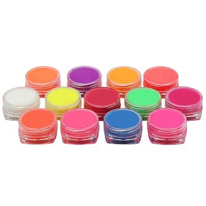 Nail Art Neon UV Pigment Powder Set 13pcs