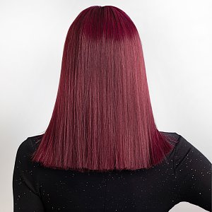 Synthetic Hair Wig Red Frame Long with Fringe