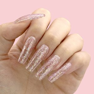 Nail Gel Polish No 321 Pink Glitter 10ml