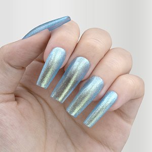 Nail Gel Polish No 322 Blue Iridescent Translucent 10ml