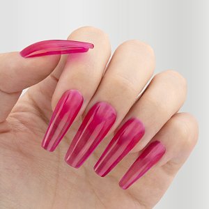 Jelly Glass Top Coat No Wipe – Pink No. 344 Semi-Permanent Gel Polish 10 ml