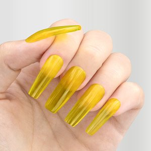 Jelly Glass Top Coat Yellow No. 347 – Semi-Permanent Gel Polish No Wipe 10 ml