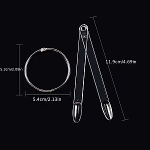 Nail Art Display Sticks Oval Shape Clear – 50pcs Nail Tips for Practice and Colour Display