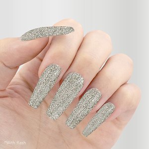 Nail Gel Polish Flashy No 353 Silver Glitter 10ml