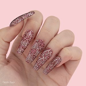 Nail Gel Polish Flashy No 354 Pink/Fuchs Glitter 10ml