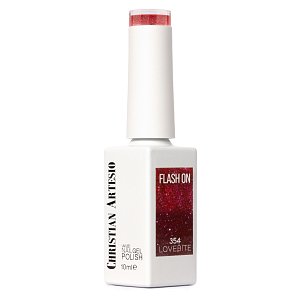 Nail Gel Polish Flashy No 354 Pink/Fuchs Glitter 10ml