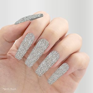 Top Coat No Wipe Flash On No 360 Glitter 10 ml - Semi-Permanent Nail Polish