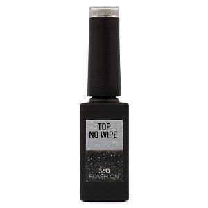 Top Coat No Wipe Flash On No 360 Glitter 10 ml - Semi-Permanent Nail Polish