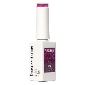 Ημιμόνιμο Βερνίκι Νυχιών Flash On Wild Child Νο 374 Ροζ Glitter 10ml
