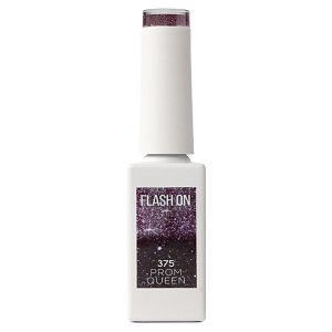 Nail Gel Polish Flashy No 375 Dark Purple Glitter 10ml