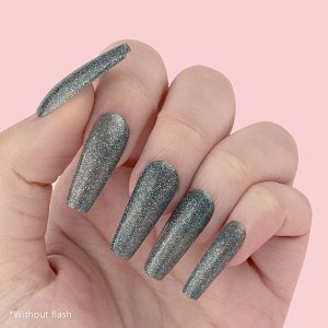 Nail Gel Polish Flashy No 376 Blue Glitter 10ml