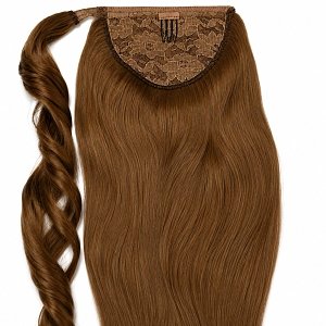 Pferdeschwanz Glatt Echthaar 60cm 100g Hellbraun #4