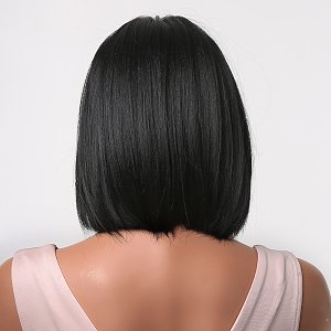 Synthetic Hair Wig Black Short Straight