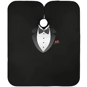 Barber Haircut Cape with Tuxedo Design – Durable & Waterproof