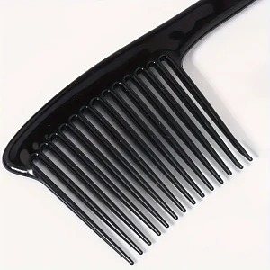 Afro Hair Comb Black with Wide Teeth – Ideal for Detangling