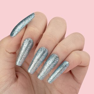 Nail Gel Polish No 448 Light Blue Glitter 10ml