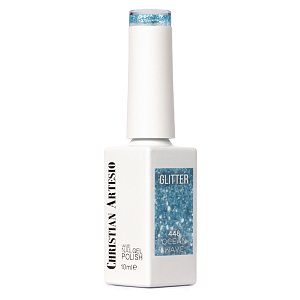 Nail Gel Polish No 448 Light Blue Glitter 10ml