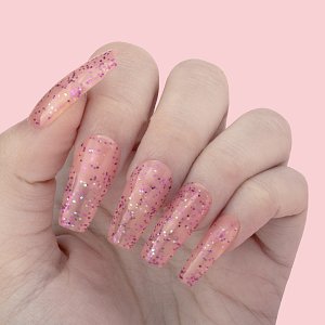 Nail Gel Polish No 459 Pink Glitter 10ml