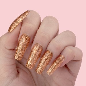 Nail Gel Polish No 467 Orange Glitter 10ml