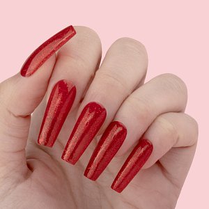 Ημιμόνιμο Βερνίκι Νυχιών Rebel Νο 469 Κοκκινο Glitter 10ml