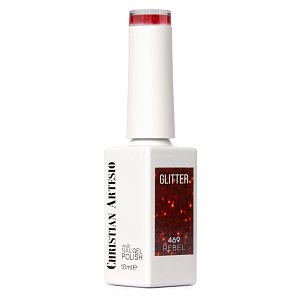 Ημιμόνιμο Βερνίκι Νυχιών Rebel Νο 469 Κοκκινο Glitter 10ml