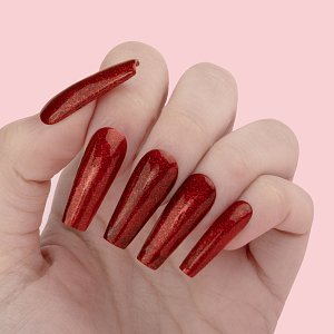 Nail Gel Polish No 470 Red Glitter 10ml