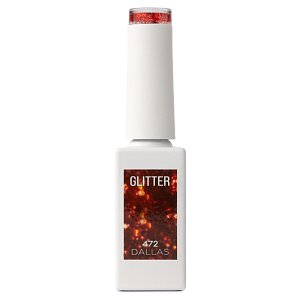 Ημιμόνιμο Βερνίκι Νυχιών Dallas Νο 472 Κοκκινο Glitter Παγιετα 10ml