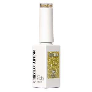 Nail Gel Polish No 474 Gold Glitter 10ml