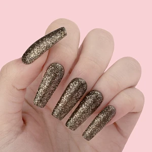 Nail Gel Polish No 475 Black Glitter 10ml
