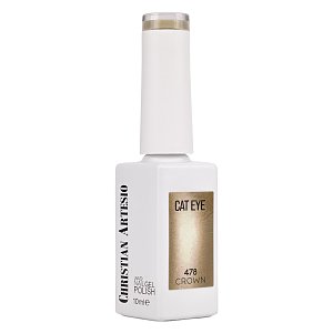 Nail Gel Polish Cat Eye Crown No 478 Gold Metallic 10ml